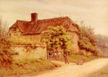 R.W.S. Helen Mary Elizabeth Allingham : A Berkshire Cottage